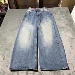 Heavy Manners Womens Wide Leg Mudwash Jeans Size 24x26.5 Made‎ in Portugal